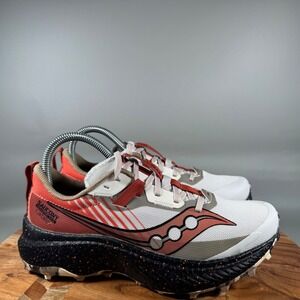Saucony Endorphin Edge Trail Women's Running Shoes White Red Size 7